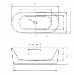 Riho Modesty Freistehende Badewanne 170 X 76 Cm Mit Sparkle Mood + Riho Fall -KEUCO Verkauf riho badewannen freistehende modesty 170 x 12211405