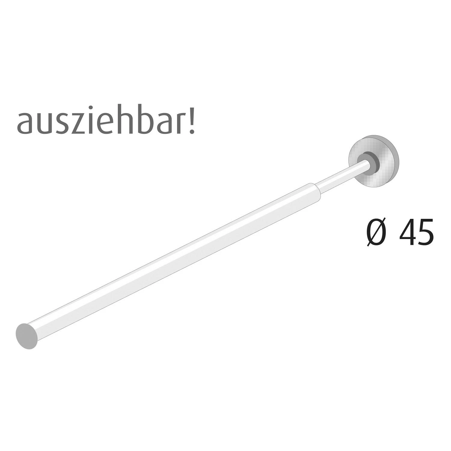 Sanipa Handtuchhalter Einarmig Ausziehbar Gesamtlänge 55 Cm 2 Sanipa Handtuchhalter Einarmig Ausziehbar Gesamtlänge 55 Cm – Bild 2