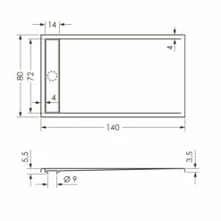Steinkamp Living Duschwanne 140 X 80 Cm Mit Ablaufrinne, Superflach -KEUCO Verkauf steinkamp badewannen import life duschwanne mit 6446752