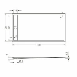 Steinkamp Living Duschwanne 170 X 90 Cm Mit Ablaufrinne, Superflach -KEUCO Verkauf steinkamp badewannen import life duschwanne mit 6446947