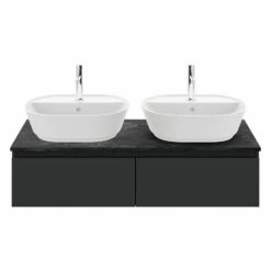 Steinkamp Value Waschtischkonsole 121 Cm Mit 2 Auszügen, Für 2 Waschtische