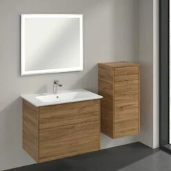 Villeroy & Boch Finero Seitenschrank 40,4 X 86,6 Cm Mit 1 Schublade Und 1 Tür, Anschlag Rechts