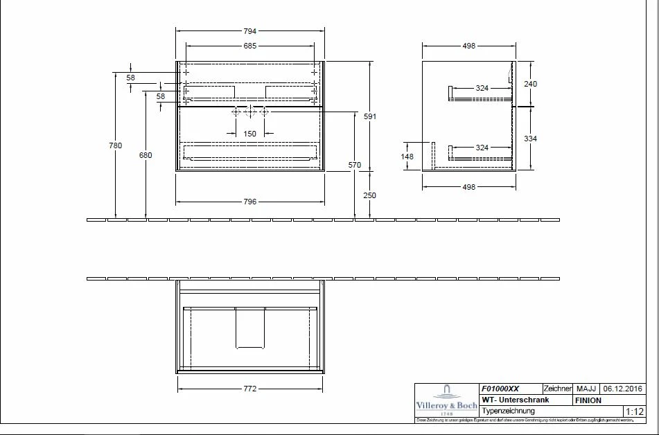 Villeroy & Boch Finion Waschtisch-Kombination 80 Cm Mit 2 Auszügen Und Spiegel Finion 4 Villeroy & Boch Finion Waschtisch-Kombination 80 Cm Mit 2 Auszügen Und Spiegel Finion – Bild 4
