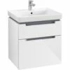 Villeroy & Boch Subway 2.0 Waschtischunterschrank XXL 58,7 Cm, Griffe Chromfarbig Glänzend, 2 Auszüge