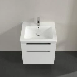 Villeroy & Boch Subway 2.0 Waschtischunterschrank XXL 58,7 Cm, Griffe Silberfarbig Matt, 2 Auszüge -KEUCO Verkauf villeroy boch alle kollektionen subway 2 9409703