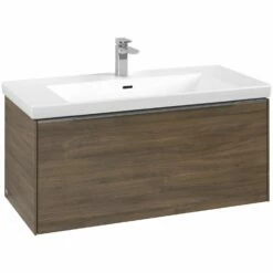 Villeroy & Boch Subway 3.0 Waschtischunterschrank 97,3 Cm, 1 Auszug, Griff Glänzend, Mit LED-Licht