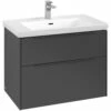 Villeroy & Boch Subway 3.0 Waschtischunterschrank 77,2 Cm, 2 Auszüge, Griffe Monochrom, Ohne LED-Licht