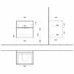 Villeroy & Boch Subway 3.0 Waschtischunterschrank 57,2 Cm, 2 Auszüge, Griffe Glänzend, Ohne LED-Licht -KEUCO Verkauf villeroy boch alle kollektionen subway 3 4529567