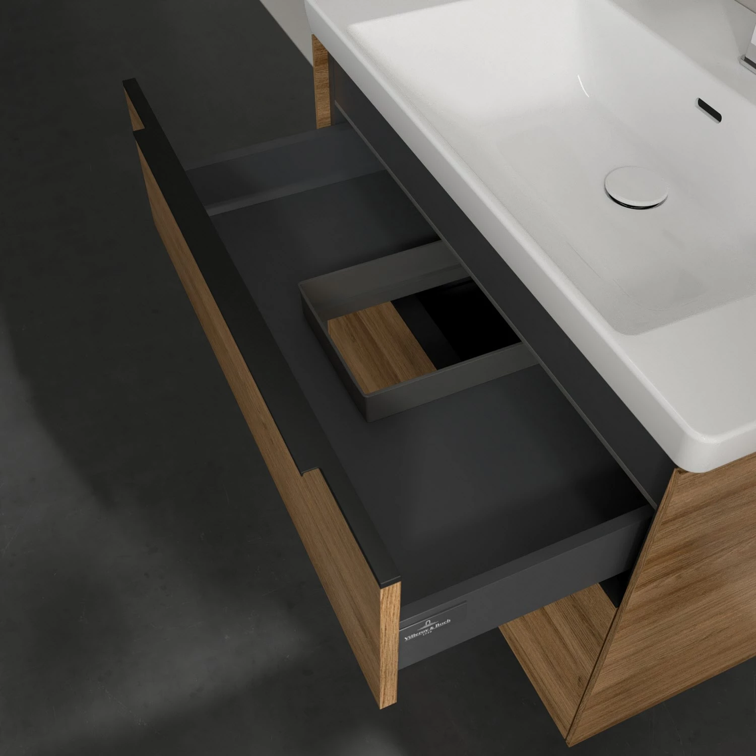 Villeroy & Boch Subway 3.0 Waschtischunterschrank 77,2 Cm, 2 Auszüge, Griffe Volcano Black, Mit LED-Licht 8 Villeroy & Boch Subway 3.0 Waschtischunterschrank 77,2 Cm, 2 Auszüge, Griffe Volcano Black, Mit LED-Licht – Bild 8