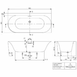 Villeroy & Boch Loop & Friends SQUARE Duo Vorwand-Badewanne, 180 X 80 Cm Für Eckeinbau Rechts -KEUCO Verkauf villeroy boch badewannen eck loop friends 8730941