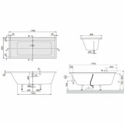 Villeroy & Boch Subway Duo Badewanne 180 X 80 Cm Mit Profibox 2.0 Eck