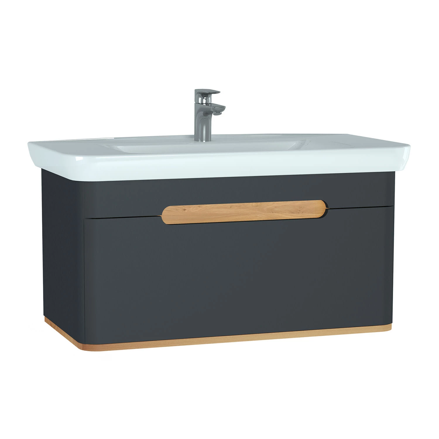 Vitra Sento Waschtischkombination 98 X 48,5 Cm Mit 1 Auszug 2 Vitra Sento Waschtischkombination 98 X 48,5 Cm Mit 1 Auszug – Bild 2