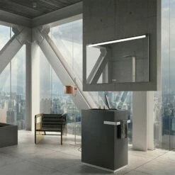 Zierath GARDA LED-Lichtspiegel 140 X 80 Cm Mit Raumschalter, Purist Aluminium