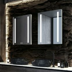 Zierath PALMA LED-Lichtspiegel 180 X 80 Cm Mit Raumschalter, Purist Schwarz