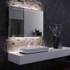 Zierath Z1 LED-Lichtspiegel 130 X 80 Cm Mit Raumschalter, Einfache Lichttechnik